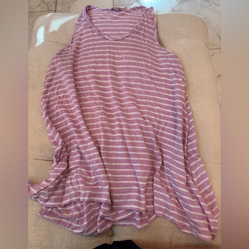 Calypso St. Barth Lavender Striped Tank Top